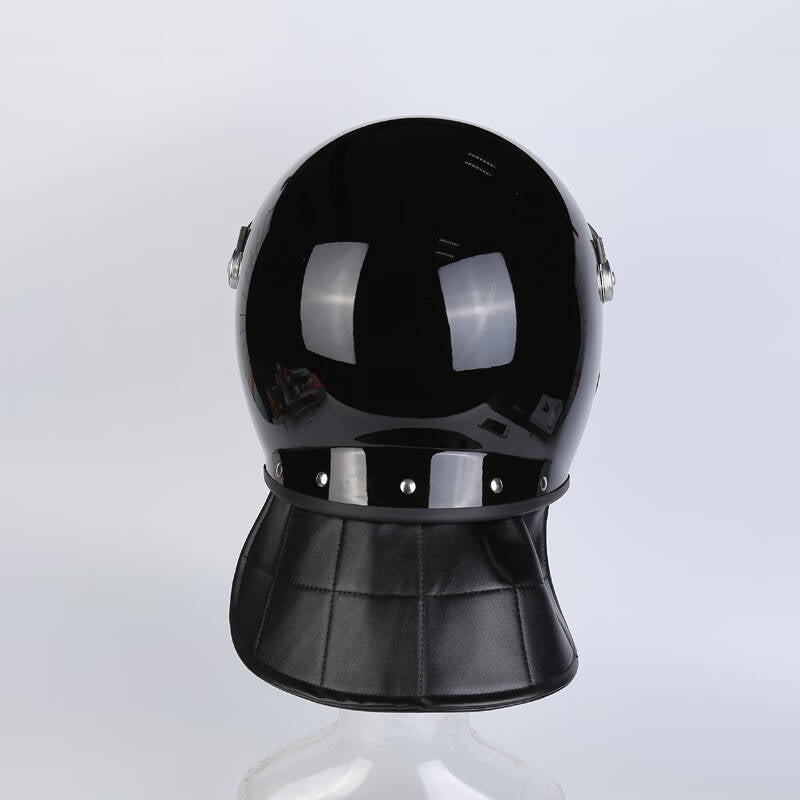 French-style (Flat/Curved) riot control helmet with transparent face shield – full-coverage protective security helmet.